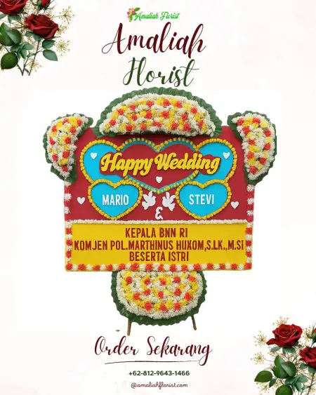 Papan Bunga Pernikahan Pandangan Kulon